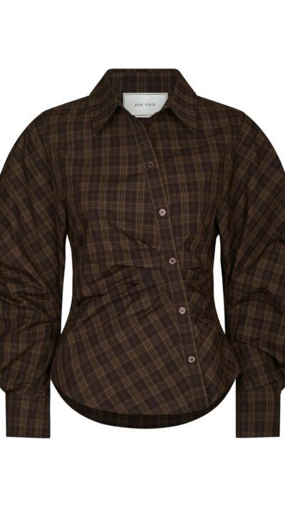 Neo noir Neoella Check Shirt Dark brown