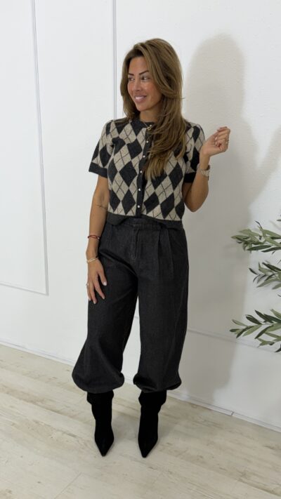 Neo Noir Fayla Denim Balloon Pants Black