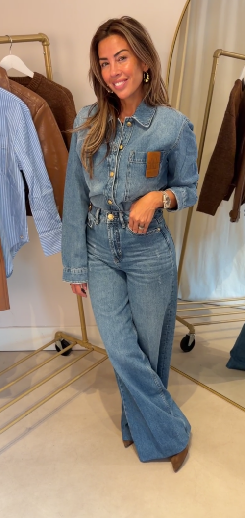 Josh V Dessie Blouse Blue Denim