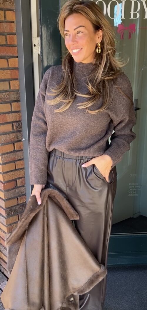 NeoNoir Paulina Knit Brown melange