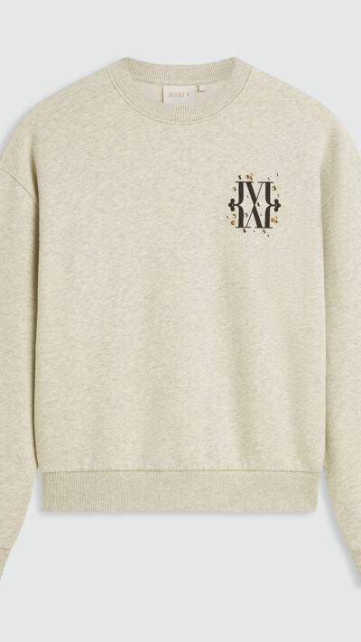 Josh V Naomi relaxed fit sweater Salt Melange