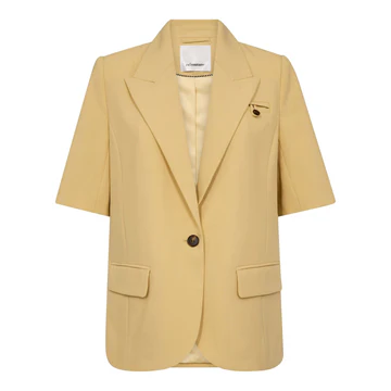 Co'couture Nilancc fitted SS blazer Pale yellow