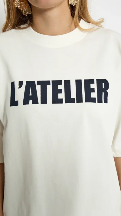 Minus MSStine t-Shirt Cloud Dancer/Navy