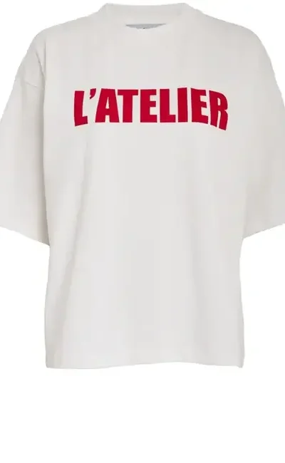 Minus MSStine t-Shirt Cloud Cloud Dancer/Red